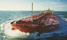 The largest vessel is the tanker